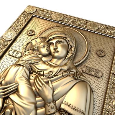 Иконы (Божия Матерь Владимирская, IK_1335) 3D модель для ЧПУ станка